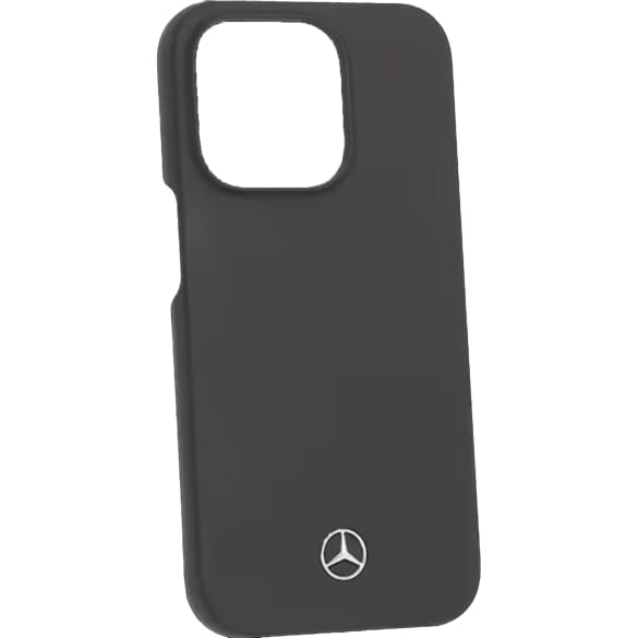 Mercedes Case for iPhone® 14 Pro black Polycarbonate microfiber Genuine Mercedes-Benz