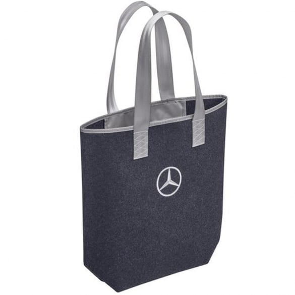 Shopping Bag Felt dark blue grey Genuine Mercedes-Benz