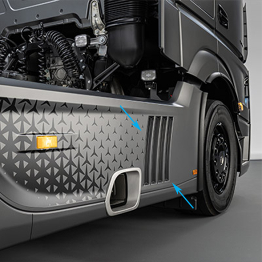 Éléments décoratifs en acier inoxydable Actros 5 d’origine Mercedes-Benz | B67520195