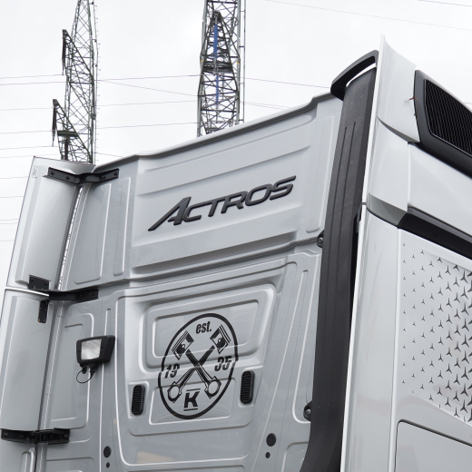Logo Actros 5 Edition 2 paroi arrière de cabine original Mercedes-Benz | ActrosEdition2Schriftzug