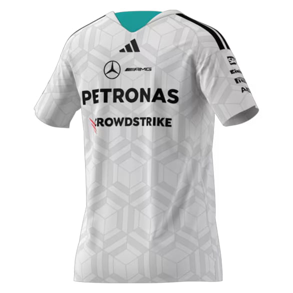 Dames T-shirt wit coureur Mercedes-AMG F1 Petronas | B67998389-93