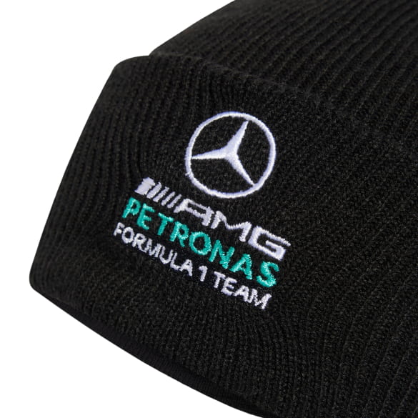 adidas gebreide muts Team zwart Mercedes-AMG F1 PETRONAS | B67998373