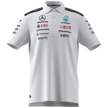 adidas Men's Team Polo Shirt White Mercedes-AMG PETRONAS F1  | B67998449-54