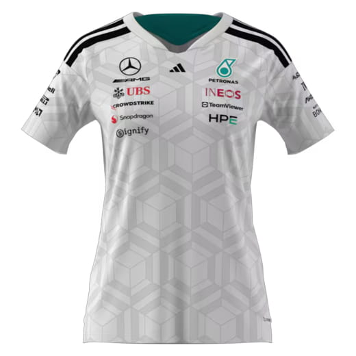 T-shirt da donna Fahrer bianco Mercedes-AMG F1 Petronas | B67998389-93