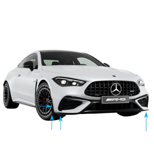 Aero Flaps Frontspoiler CLE 53 Original Mercedes-AMG | 236-36P-Flaps-Flics