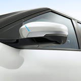 Afwerklijst spiegelkap KIA EV4 geborsteld aluminium look 2-delige set Origineel KIA