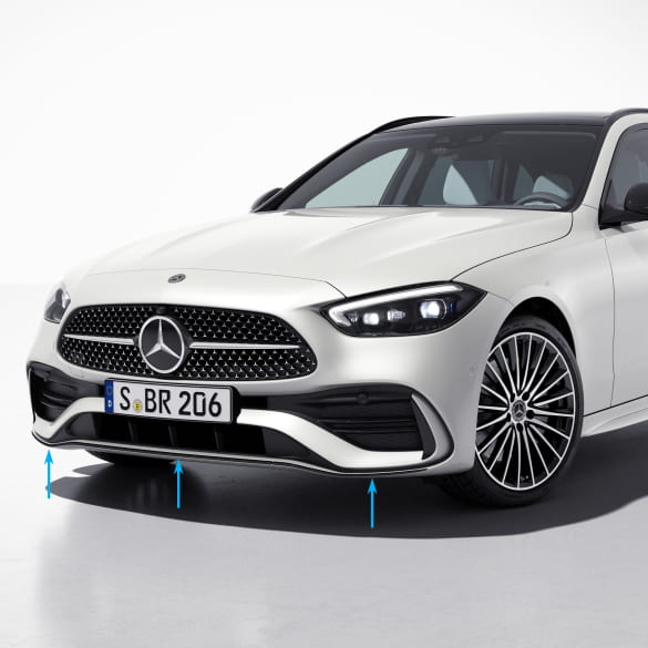 Afwerklijst voorbumper Night pakket C-Klasse S206 origineel Mercedes-Benz