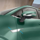 Set afwerklijsten voorspatbord voorportier zilver chroomlook KIA Sportage NQ5 origineel KIA