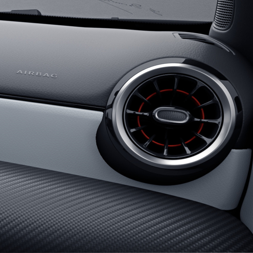 Air vents turbine look silver chrome A-Class Genuine Mercedes-Benz | Luftduesen-177