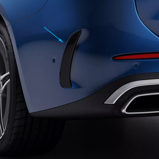 Flics aerodinámicos AMG negros original Mercedes-Benz | S206-AMG-Flaps-hinten