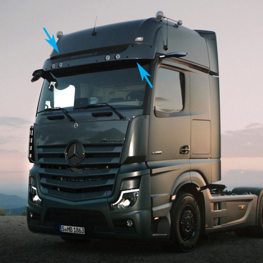 Parasole con fari Actros 5 Original Mercedes-Benz | Actros5Sonnenblende