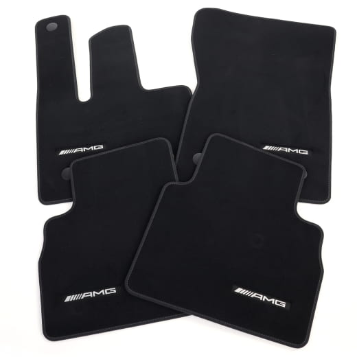 Alfombrillas de velour AMG para G-Klasse W465 negro gris basalto 4 piezas Original Mercedes-Benz | A4656806301 7J20
