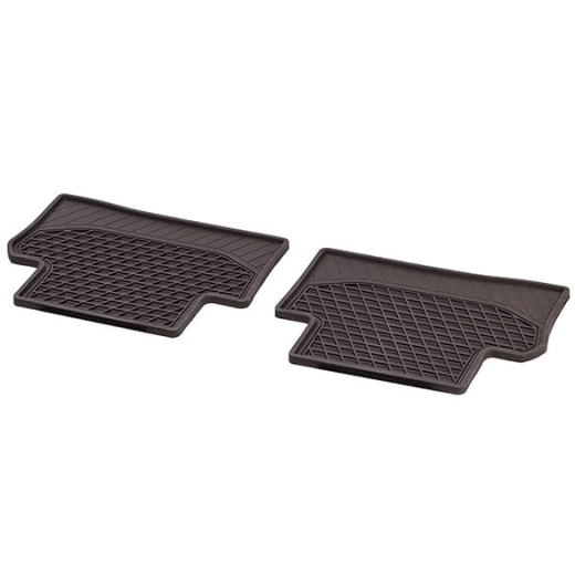 Alfombrillas de goma traseras marrón espresso CLS C257 Original Mercedes-Benz | CLS-A21368002068U51
