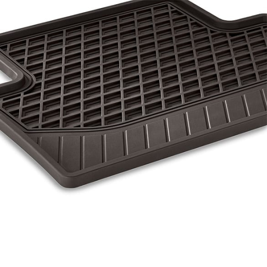 Alfombrillas de goma traseras marrón espresso CLS C257 Original Mercedes-Benz | CLS-A21368002068U51
