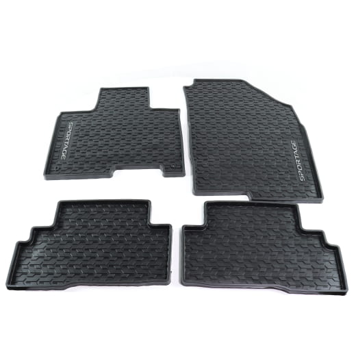Alfombrillas de goma Kia Sportage NQ5 negras, 4 piezas, Original Kia | CJ131ADE00