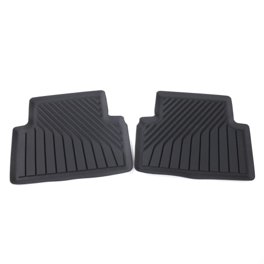 Alfombrillas de goma traseras Audi A5 B10 FU negras, 2 piezas | 8B3061511