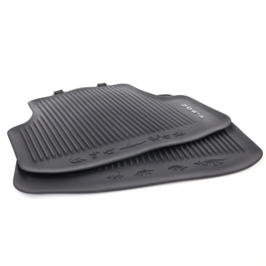 Alfombrillas goma VW T-Roc A2 traseras 2 piezas negro original Volkswagen | 2GV061512 82V