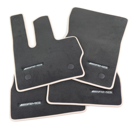 Alfombrillas AMG de velours para G-Klasse W465 gris Original Mercedes | A4656806301 7Q17