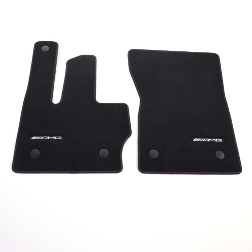Alfombrillas AMG de terciopelo G-Klasse W465 negro con detalle rojo, 4 piezas, original Mercedes-Benz | A4656806301 3B92