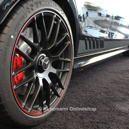 Set di pellicole con strisce laterali decorative C 63 AMG Edition 1 Classe C W205 Original Mercedes-Benz | C63-ED1-seitlich