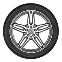 AMG 18 inch felloe-set 5-twin-spoke wheel titanium grey CLA C117 genuine Mercedes-Benz | A17640107007X21-Satz-AMG