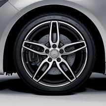 AMG 18 inch rims-set 5-twin-spoke black B-Class W246 genuine Mercedes-Benz | A17640107007X23-Satz