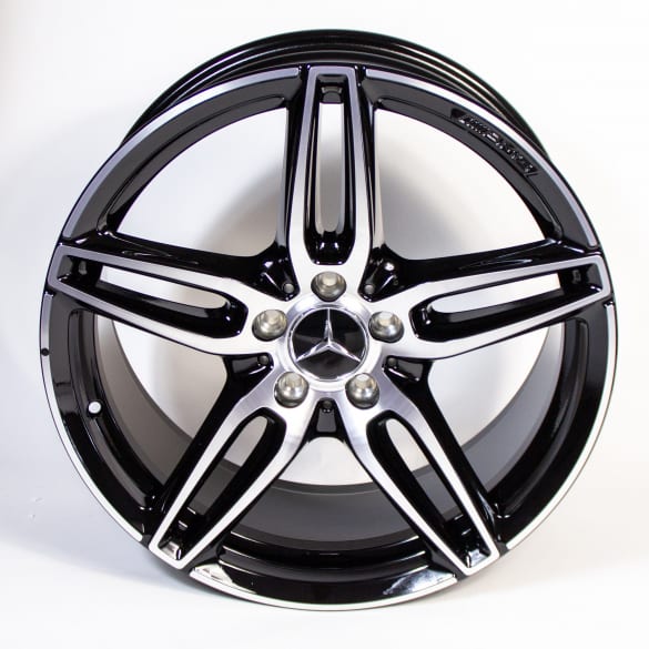 AMG 18 inch rims-set 5-twin-spoke black B-Class W246 genuine Mercedes-Benz | A17640107007X23-Satz