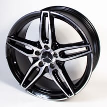 AMG 18 inch rims-set 5-twin-spoke black B-Class W246 genuine Mercedes-Benz | A17640107007X23-Satz