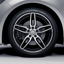 AMG 18 inch rims-set 5-twin-spoke black CLA C117 genuine Mercedes-Benz | A17640107007X23-Satz