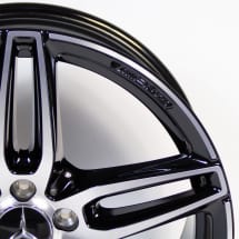 AMG 18 inch rims-set 5-twin-spoke black CLA C117 genuine Mercedes-Benz | A17640107007X23-Satz