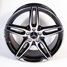 AMG 18 inch velgenset 5-dubbele spaak in zwart CLA C117 Orig | A17640107007X23-Satz