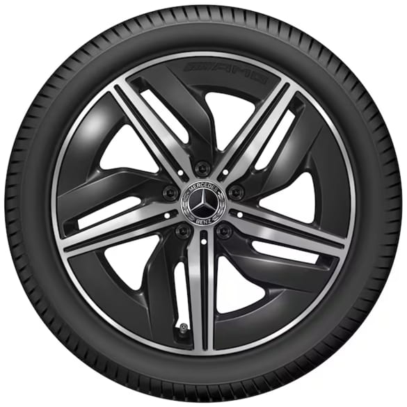 AMG 18-inch wheels CLA C174 5-spoke black high-sheen | A1744011200/1300 7X23