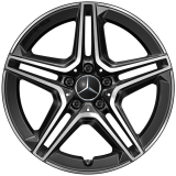 Set di cerchi AMG 18 pollici Classe A A35 AMG W177 nero originale Mercedes-AMG
