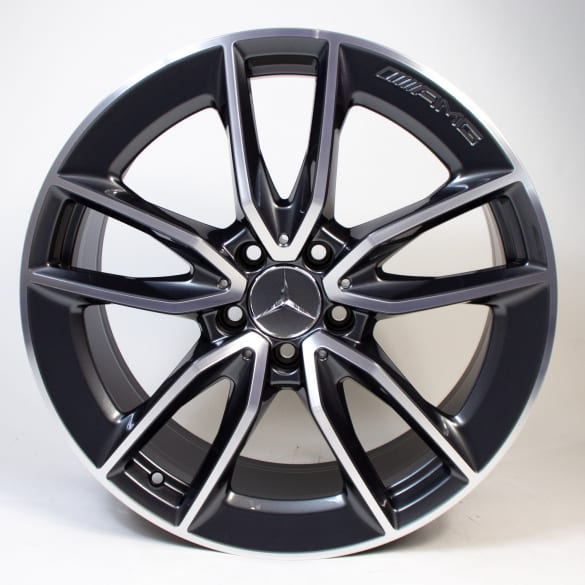 43 AMG 19 inch rim set C-Class 205 5-double-spoke-wheel grey genuine Mercedes-Benz