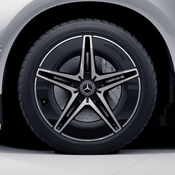 AMG 19 inch rim set EQS V297 5-double-spoke black genuine Mercedes-Benz