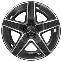 AMG 19 inch velgen set GLC Coupé Hybrid C254 zwart 5-spaken  | A2544010400/-0500 7X23-C254