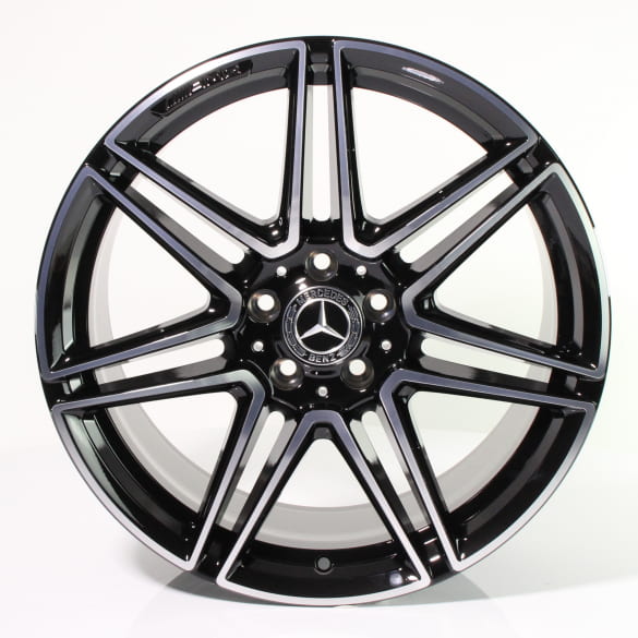 AMG 19 inch velgenset C-Klasse 206 7-dubbelspaaksvelg zwart glansgedraaid Origineel Mercedes-Benz