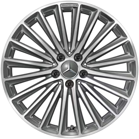 AMG 19 inch velgenset C-Klasse W206 Limousine Hybrid titaangrijs glansgedraaid Origineel Mercedes-B 