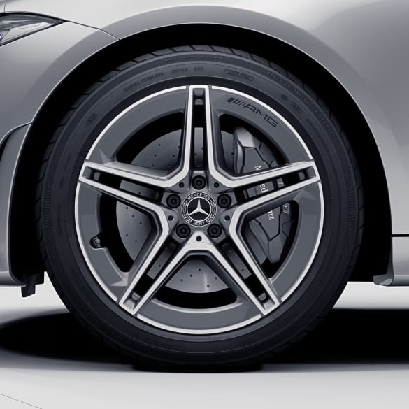 AMG 19 inch velgenset CLS C257 5-dubbele spaak velg grijs origineel Mercedes-Benz