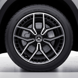 AMG 19 inch velgenset EQA H243 5-dubbele-spakenvelg zwart glansgedraaid Original Mercedes-Benz