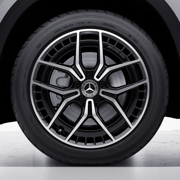 AMG 19 inch velgenset EQA H243 5-dubbele-spakenvelg zwart glansgedraaid Original Mercedes-Benz