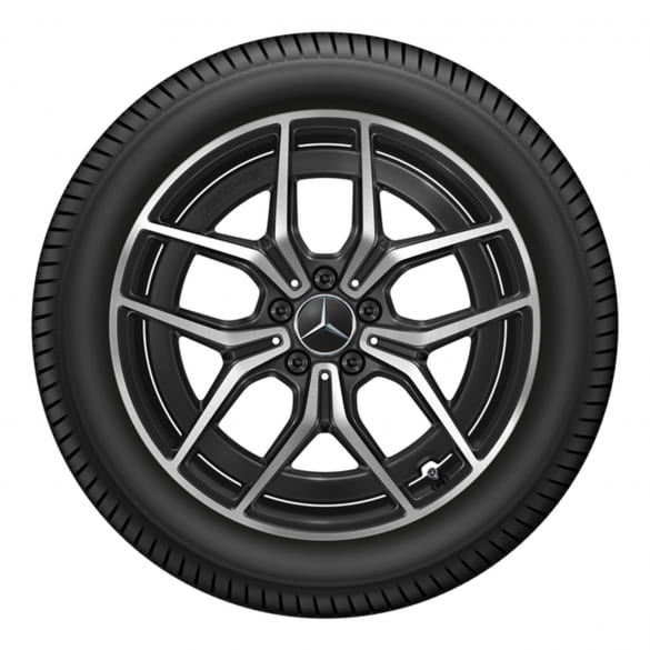 AMG 19 inch velgenset EQB X243 5 dubbele spaken velg zwart glansgedraaid Originele Mercedes-Benz