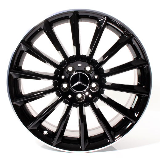 Set di cerchi AMG a molte razze da 19 pollici CLA C118/X118 originale Mercedes-Benz nero lucido | A17740116007X72-118