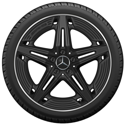 Juego de llantas AMG 19 pulgadas CLA 35 X118 Shooting Brake negro 5 radios | A1184010600 7X71-X118