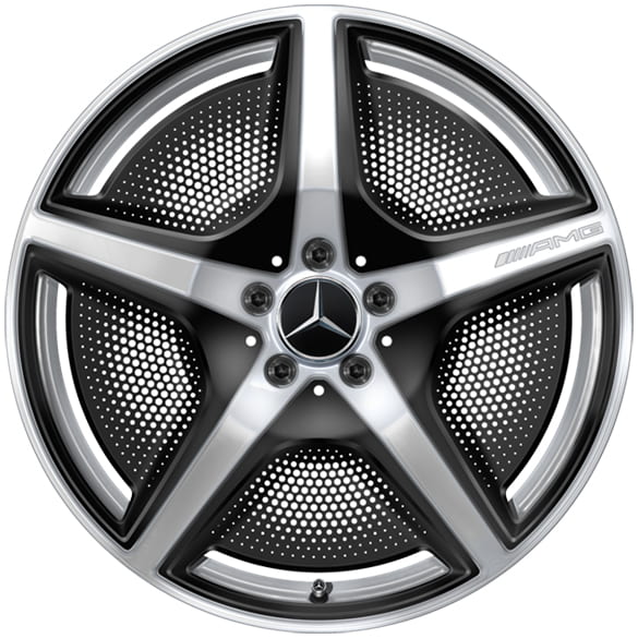 AMG 20 inch velgenset EQE V295 Vanadiumzilver 5-spaaks Original Mercedes-Benz