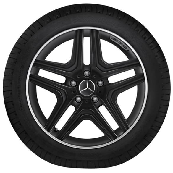 AMG 20 inch Zomerbanden 5-dubbele-spaken velgen zwart G-Klasse W463 Original Mercedes-Benz