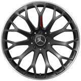Set cerchi forgiati AMG 20 pollici C 63 S E Performance W206 S206 a razze incrociate nero opaco