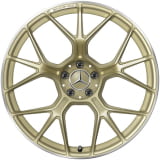 AMG 21 inch forged wheels AMG GT C192 cross spokes Golden Genuine Mercedes-AMG