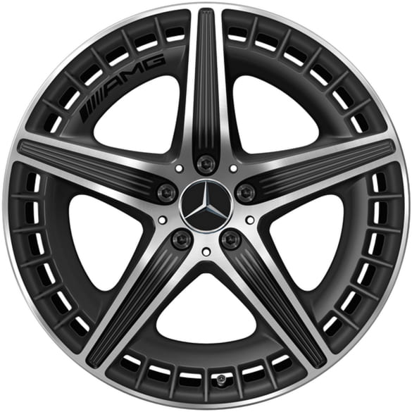 AMG 21 inch velgenset EQE SUV X294 5-dubbele spaken matzwart Origineel Mercedes-AMG