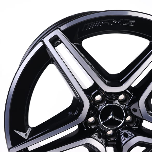 AMG 21 inch GLS X167 velgen zwart 5-voudig-spaken Origineel | A1674017300/7400-7X23